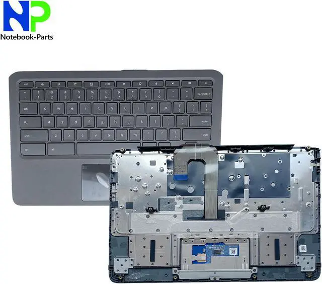 Main image of Yidatong Replacement New Top Cover Palmrest Non-Backlit US Keyboard Touchpad For Chromebook 11A G6 EE 11.6" Black L52192-001