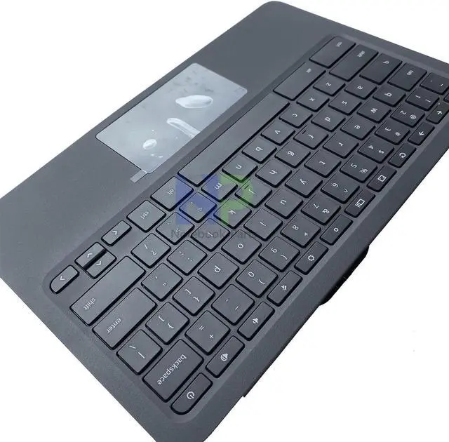 Alt view image 4 of 7 - Yidatong Replacement New Top Cover Palmrest Non-Backlit US Keyboard Touchpad For Chromebook 11A G6 EE 11.6" Black L52192-001