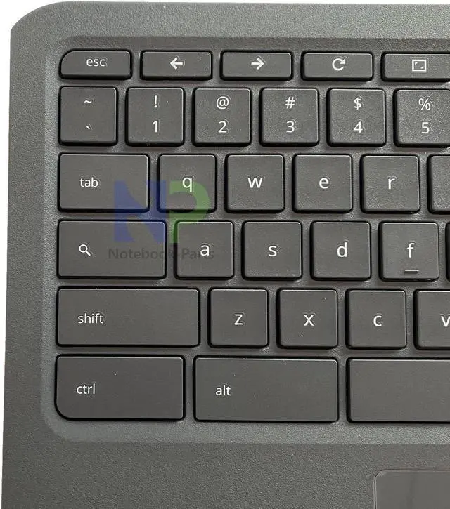 Alt view image 6 of 7 - Yidatong Replacement New Top Cover Palmrest Non-Backlit US Keyboard Touchpad For Chromebook 11A G6 EE 11.6" Black L52192-001