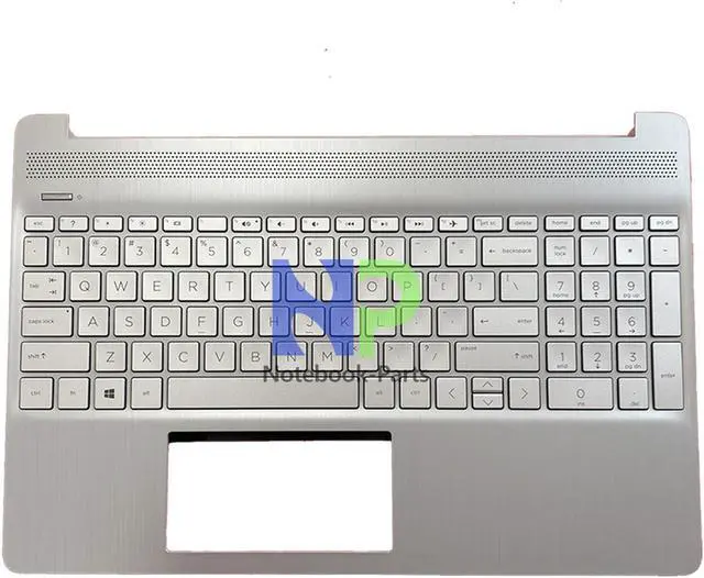 Alt view image 4 of 7 - Yidatong Replacement Palmrest Non-Backlit US Keyboard Upper Case New Top Cover For Pavilion 15-DY 15T-DY 15-EF 15Z-EF 15S-EQ 15S-FQ  Silver L63578-001 M17184-001