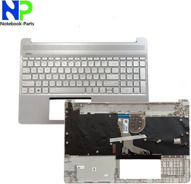 Main image of Yidatong Replacement Palmrest Non-Backlit US Keyboard Upper Case New Top Cover For Pavilion 15-DY 15T-DY 15-EF 15Z-EF 15S-EQ 15S-FQ  Silver L63578-001 M17184-001