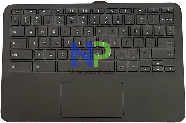 Alt view image 2 of 6 - Yidatong Replacement Upper Case Palmrest Non-Backlit US Keyboard Touchpad  For Chromebook 11 G9 EE M47382-001 Black