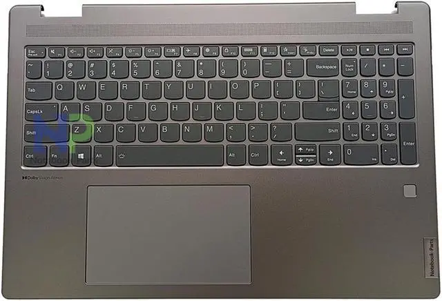 Alt view image 2 of 6 - Yidatong Replacement New Top Cover For Yoga 7-16IAP7 Palmrest Backlit US Keyboard Touchpad Grey 5CB1J01825 AM2E5000R10