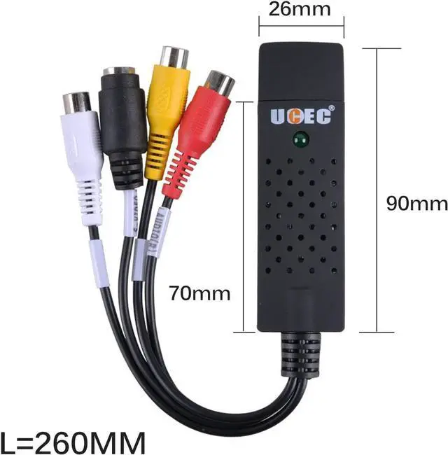 Alt view image 6 of 7 - RCA to USB Converter USB 2.0 Audio Video Capture Card Device for PC Analog to Digital Video Converter VHS VCR TV to DVD Converter Support Win 2000/ Win Xp/Win Vista/Win 7/ Win 8/ Win 10