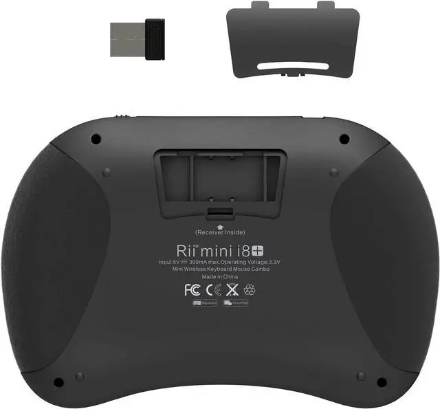 Alt view image 5 of 6 - Rii 2.4GHz Mini Wireless Keyboard with TouchpadQWERTY Keyboard, Backlit Portable with Remote Control for Laptop/PC/Tablets/Windows/Mac/TV/Xbox/PS3/Raspberry Pi .(Black)