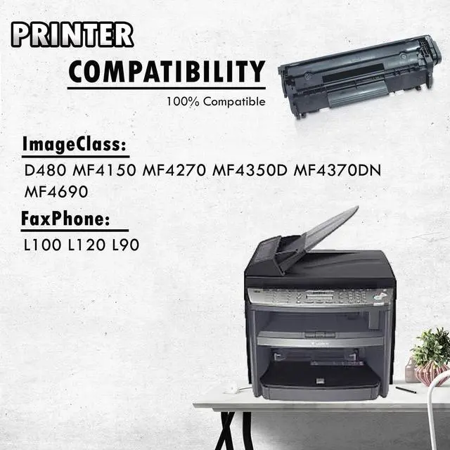 Alt view image 4 of 4 - 2 Inkfirst Compatible Toner Cartridges Replacement for Canon 104 FX9 FX10 0263B001AA imageCLASS MF4150 MF4270 MF4350D MF4370DN