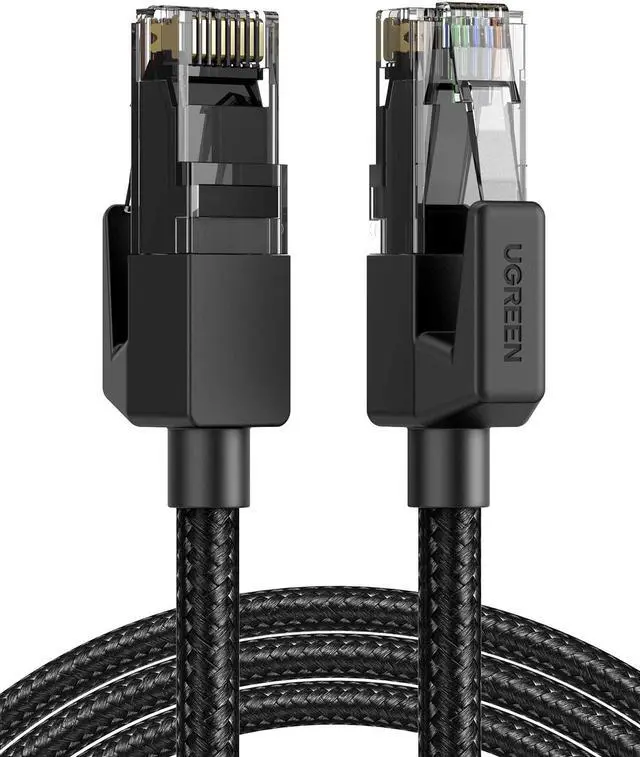 Main image of Cat 6 Ethernet Cable Braided Cat6 Gigabit High Speed 1000Mbps Internet Cable Rj45 Shielded Network Lan Cord Compatible For Pc Ps5 Ps4 Ps3 Xbox Smart Tv Router 10Ft