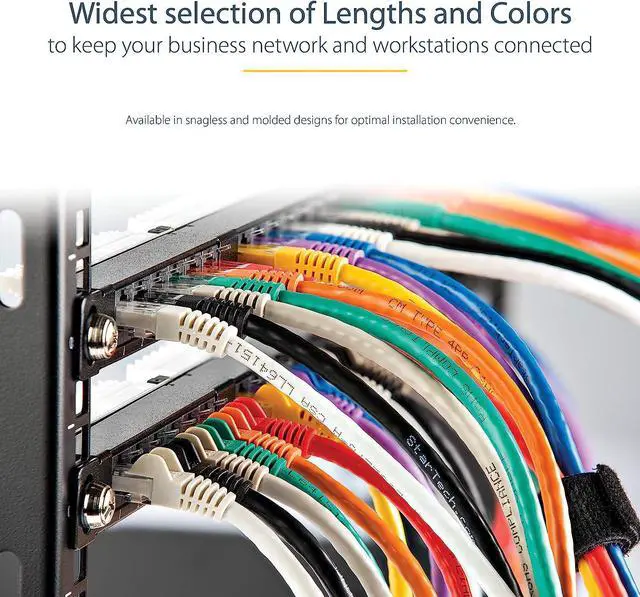 Alt view image 7 of 7 - StarTech.com 25ft CAT6 Ethernet Cable - Black CAT 6 Gigabit Ethernet Wire -650MHz 100W PoE RJ45 UTP Category 6 Network/Patch Cord Snagless w/Strain Relief Fluke Tested UL/TIA Certified (N6PATCH25BK)