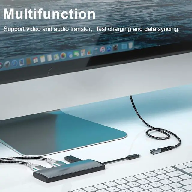 Alt view image 5 of 5 - F USB C Extension Cable for PSVR2 10Gbps USB 3.1 Gen 2 Type C Male to Female Cord Support 4K Video Audio Output Compatible for Thunderbolt 3 Port,Mac-Book Pro, XPS,Switch,USB-C Hub(1.6ft, Black)