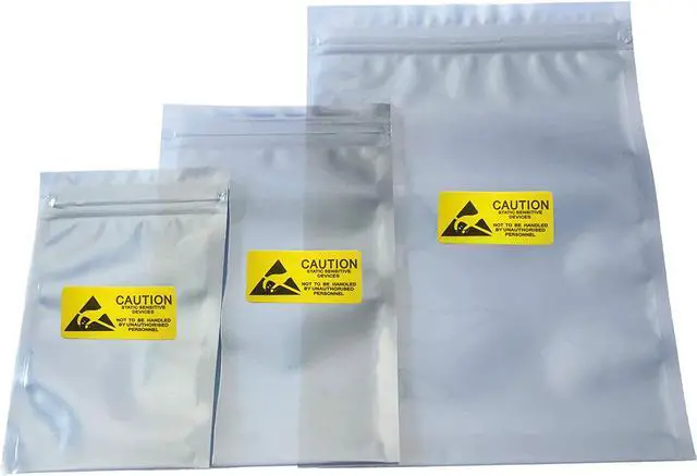 Main image of Anti Static Bags ESD Bags 100pcs Mixed Sizes Antistatic Resealable Bags for 3.5 Hard Drive 2.5 Solid State Drive with Labels ESD Shielding Bags for Varieties of Electronic Device