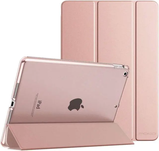 Main image of Moko Case for iPad 10.2 iPad 9th Generation 2021/ iPad 8th Generation 2020/ iPad 7th Generation 2019 Slim Stand Hard Back Shell Smart Cover Case for iPad 10.2 inch Auto Wake/Sleep Rose Gold