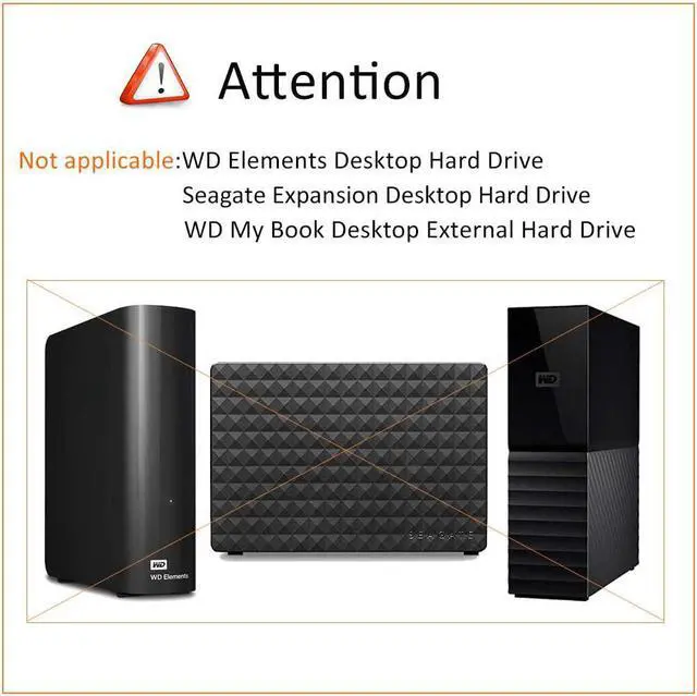 Alt view image 4 of 7 - BOVKE Hard Drive Case for Seagate Backup Plus Hub External Hard Drive Desktop HDD 4TB 6TB 8TB 10TB 12TB 14TB 16TB 18TB 20TB, 3.5 Inch Portable Desktop HDD Carrying Cases, Black