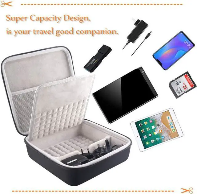 Alt view image 5 of 7 - BOVKE Hard Drive Case for Seagate Backup Plus Hub External Hard Drive Desktop HDD 4TB 6TB 8TB 10TB 12TB 14TB 16TB 18TB 20TB, 3.5 Inch Portable Desktop HDD Carrying Cases, Black
