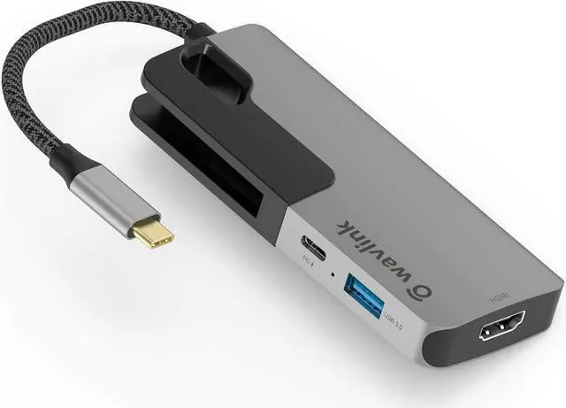 Main image of WAVLINK USB C Hub, PD 6-in-1 Type C Adapter Mini Docking Station Aluminum with 4K 30Hz HDMI, 4 USB 3.0, 87W Laptop Power Delivery for Windows Mac and More