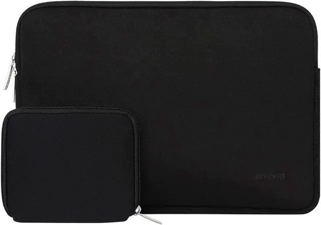 Main image of MOSISO Laptop Sleeve Compatible with MacBook Air 13 inch M2 A2681 M1 A2337 A2179 A1932 2023-2018/Pro 13 M2 M1 A2338 A2251 A2289 A2159 A1989 A1706 A1708, Neoprene Bag with Small Case, Black