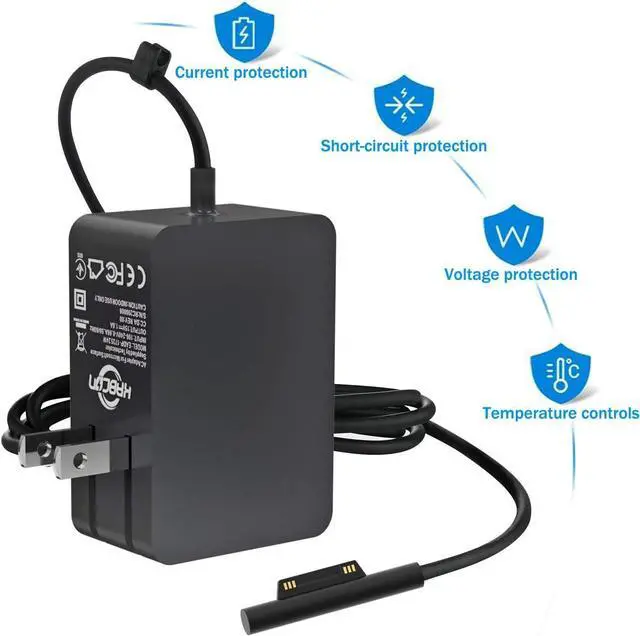 Alt view image 3 of 6 - Charger Compatible for Surface Go/Go 2/Go 3 Surface Pro 4 Core m3 Surface Pro 3 Core m3 Surface Pro 2017 Core m3 Tablet Surface Laptop Core m3 Power Supply Adapter 24W 15V 1.6A with Travel Bag