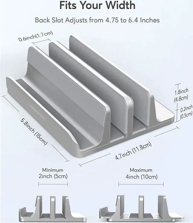Alt view image 3 of 7 - AboveTEK Vertical Laptop Stand & USB C Docking Station MacBook Docking Station with M.2 SSD Expansion