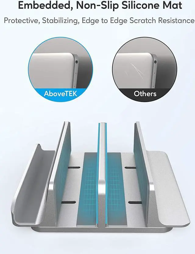 Alt view image 4 of 7 - AboveTEK Vertical Laptop Stand & USB C Docking Station MacBook Docking Station with M.2 SSD Expansion