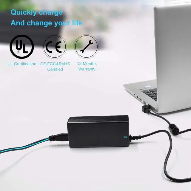 Alt view image 3 of 7 - Laptop Charger AC Adapter for Toshiba Satellite C55 C655 C850 C50 L755 C855 L655 L745 P50 C855D C55D S55;Toshiba Portege Z30 Z930 Z830;Satellite Radius 11 14 15 Laptop Power Supply Cord 65W 19V 3.42A