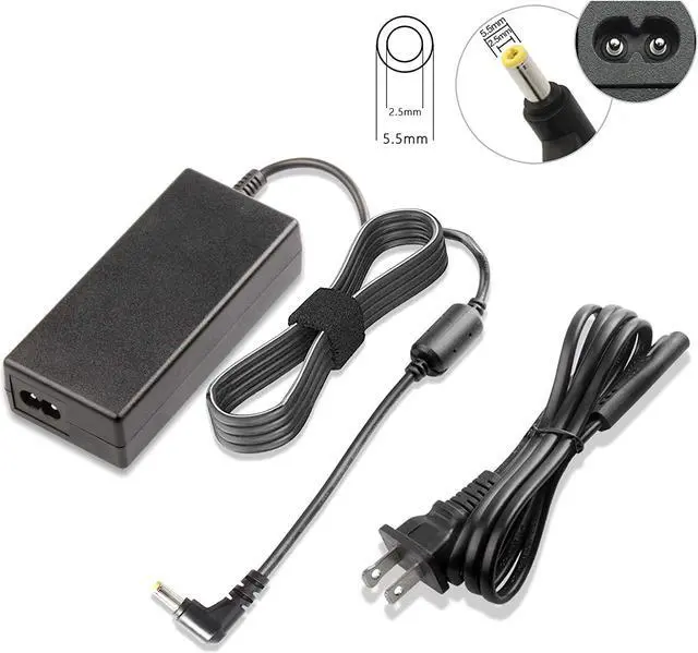 Alt view image 6 of 6 - 19V/3.42A 65W e5-575 Laptop Charger AC Adapter for Acer Aspire E15 ES1 E1 E5 F5 F15 E 15 1 5 F 5 15 V3 V5 V7 V 3 5 7 R7-571 R3 S3 M3 M5 Charger