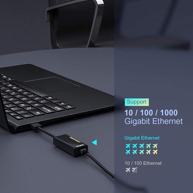 ADAPTADOR USB 3.0 A GIGABIT ETHERNET 21.4 X 2 X 1.2 CM NEGRO