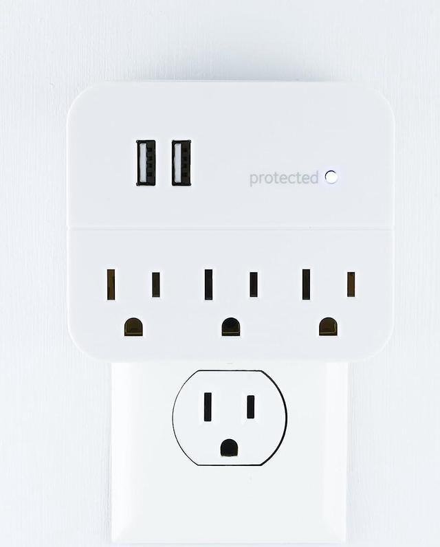 3-Outlet Surge Protector Tap