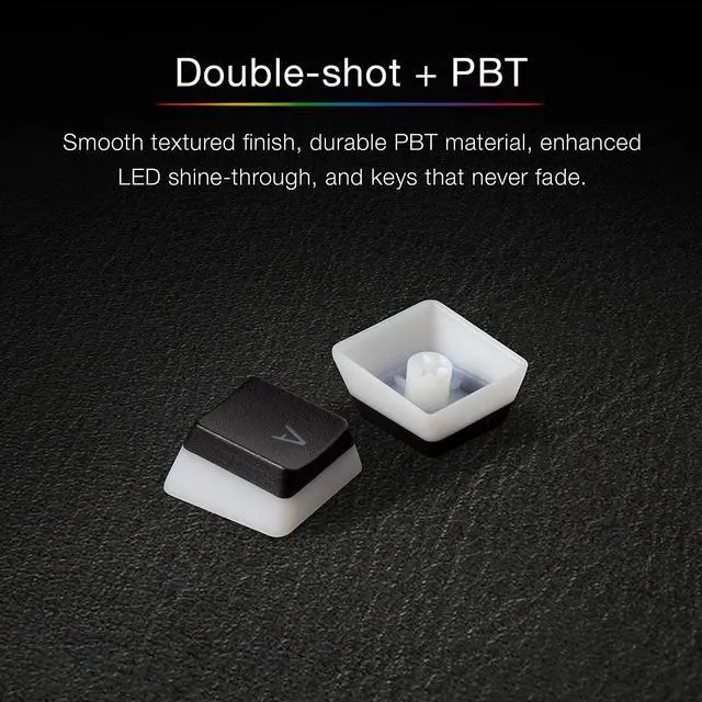 Alt view image 5 of 7 - Tecware Pudding PBT Keycaps Set | Clear and White Jelly-Style | Double Shot PBT for Phantom & Phantom+ Keyboards | OEM Profile 112 Keys with Puller | US ANSI Layout | Compatible with MX-Style Switches