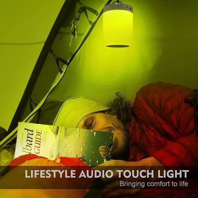 Alt view image 3 of 7 - Elecstars Touch Bedside Lamp - with Bluetooth Speaker, Dimmable Color Night Light, Outdoor Table Lamp with Smart Touch Control, Best Gift for Men Women Teens Kids Children Sleeping Aid