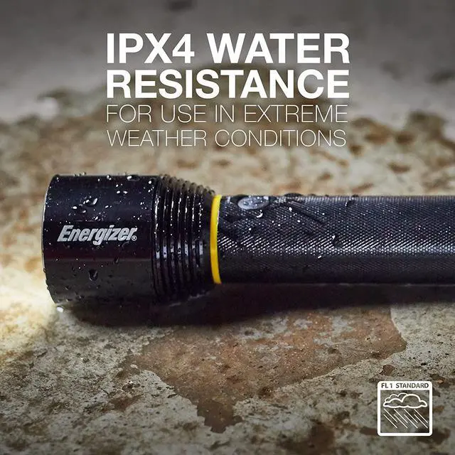 Alt view image 4 of 7 - ENERGIZER LED Flashlight Vision PRO Ultra Bright 1000+ Lumens IPX4 Water Resistant Aircraft-Grade Aluminum LED Light Rugged Metal Flash Light for Outdoors Emergency Power Outage Black