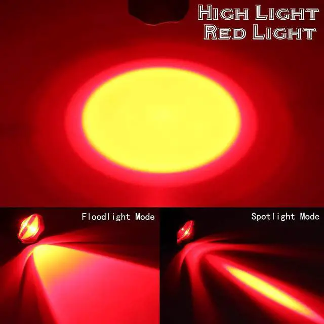 Alt view image 3 of 7 - DARKBEAM Red Light Flashlight Tactical LED Rechargeable, Zoomable Portable Handheld Red-Light for Fishing Hunting Detector Astrophotography