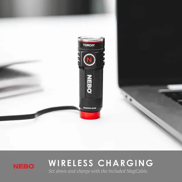 Alt view image 7 of 7 - Torchy 1 000-Lumen Pocket Flashlight LED Rechargeable Flashlight For EDC Camping Hunting Hiking With 5 Light Modes Water and Impact Resistant Power Memory Recall Removable Clip Black