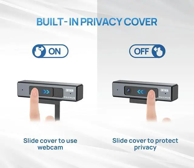 Alt view image 5 of 7 - Enther Webcam HD 1080P with Microphone,Business Web Camera,Laptop Desktop Full HD Web Computer Camera,Plug and Play,for Zoom/Skype/Teams, Video Conferencing, Teaching, Streaming, and Gaming