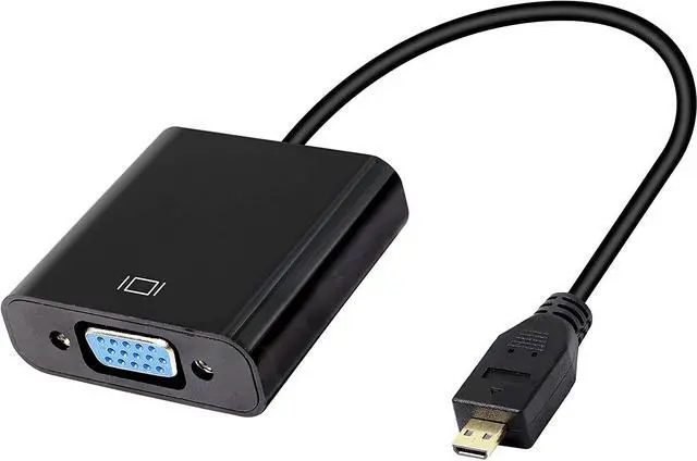 Main image of Micro HDMI to VGA Audio Adapter Converter 1080p Full HD Micro HDMI Male to VGA Female Interface for Desktop Monitors Projectors Laptops Tablets