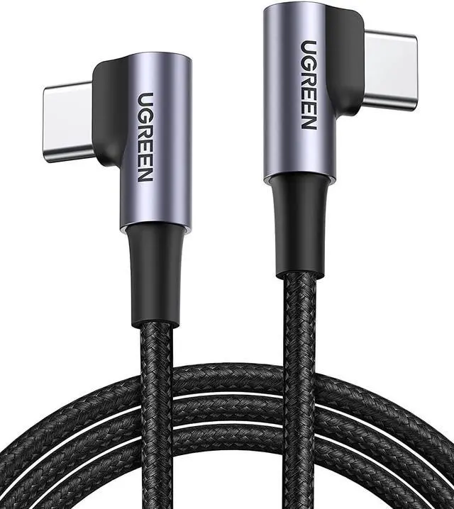 Main image of UGREEN 60W Right Angle USB C Cable, 90° Ends Fast Charging, 3.3ft | Both ends 90° for gaming & bedside. For iPhone 17/16/15, MacBook, Galaxy S26/S25/S24, Pixel 10, iPad, Switch