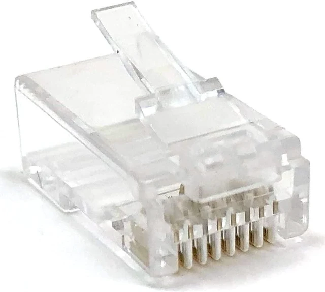 Alt view image 2 of 4 - Micro Connectors, Inc. 100 Pack CAT6 RJ45 Modular Connector Plugs with Load Bar (C20-088L6-100)