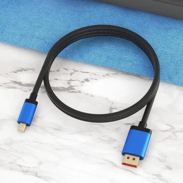Alt view image 7 of 7 - 8K Mini Display Port to DisplayPort 1.4 Cable 1.6ft Short Mini DP to DP Bi-Directional DP to Mini DP Adapter Cable Braided 0.5m G-Sync Freesync 8K@60Hz 4K@144Hz HDR for Gaming Monitor Laptop