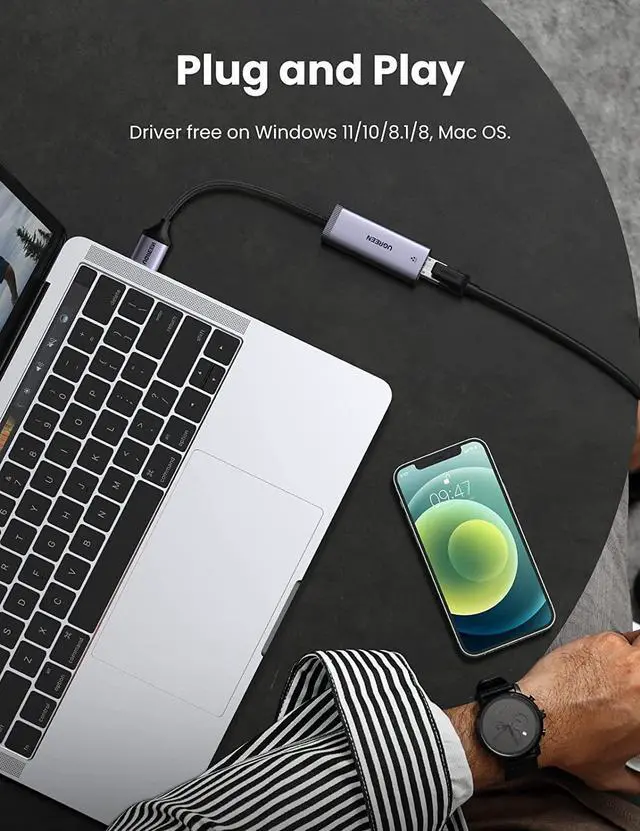 Alt view image 4 of 7 - USB Ethernet Adapter USB 3.0 to 10 100 1000 Mbps Gigabit LAN Network Adapter Mini RJ45 Internet Adapter Compatible with Nintendo Switch Laptop PC MacBook Surface XPS Raspberry Pi 4b and More