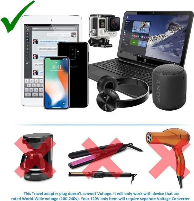 Alt view image 6 of 6 - Orei U2U-16Australia, New Zealand, China Travel Plug Adapter - Dual USB - Surge Protection - Type I, 47*47*66mm