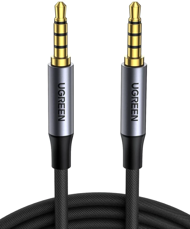 Alt view image 2 of 7 - UGREEN 10FT 4-Pole Braided 3.5mm Audio Cable Bundle with Lightning to 3.5mm Adapter Compatible with iPhone
