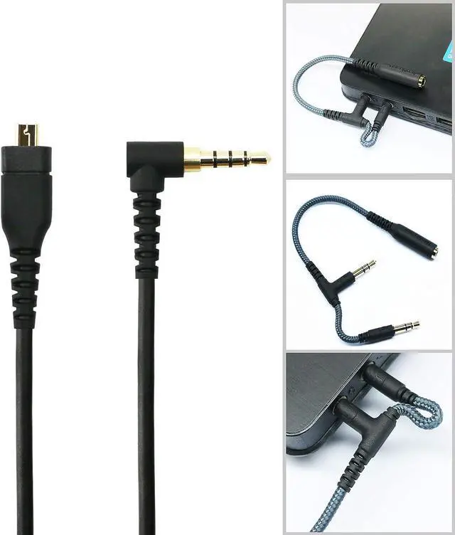 Alt view image 4 of 7 - NewFantasia Replacement Audio Cable Compatible with SteelSeries Arctis 3, Arctis Pro Wireless, Arctis 5, Arctis 7, Arctis Pro Gaming Headset 1.3meters/4.3feet