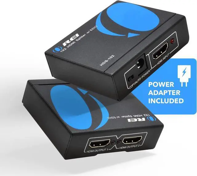 Alt view image 5 of 7 - HDMI Splitter 1 in 2 out - Ultra HD 4K @ 30Hz HDCP 3D & Full HD 1080P Support for Xbox PS4 Blu-ray HDTV - Adapter Included