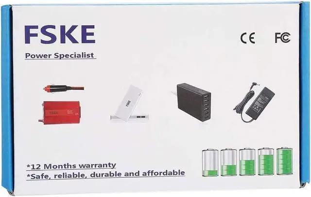 Alt view image 7 of 7 - FSKE 65W 19V 3.42A Laptop Charger for ACER Aspire E15 E13 E14 E1-571 E1-572 E5-571 F5-571 ES1-512 ES1-531 V3-571 Notebook PC Power Cord Supply Computer Charger Portable AC Adapter, 5.5x1.7mm