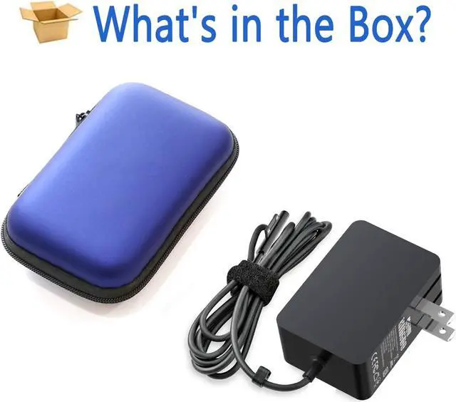 Alt view image 7 of 7 - Surface Go Charger,Surface Go Power Supply Adapter 24W 15V 1.6A Charger for Surface Go 3/2/1 Surface Pro 4 Core m3 Surface Pro 3 Core m3 Surface Pro 5 Core m3 Tablet Surface Laptop Core m3 Travel Case