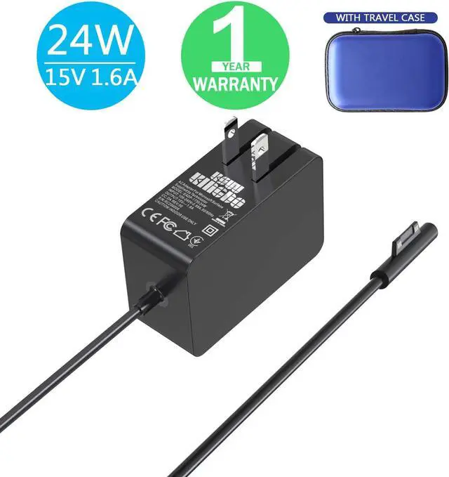 Alt view image 3 of 7 - Surface Go Charger,Surface Go Power Supply Adapter 24W 15V 1.6A Charger for Surface Go 3/2/1 Surface Pro 4 Core m3 Surface Pro 3 Core m3 Surface Pro 5 Core m3 Tablet Surface Laptop Core m3 Travel Case