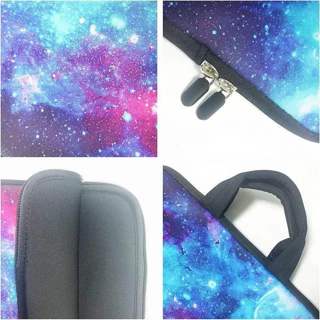 Alt view image 3 of 7 - 11 11.6 12 12.1 12.5 inch Laptop Carrying Bag Chromebook Case Notebook Ultrabook Bag Tablet Cover Neoprene Sleeve for Apple MacBook Air Samsung Google Acer HP DELL Lenovo Asus (Galaxy)