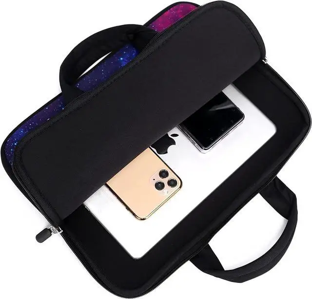Alt view image 5 of 7 - 11 11.6 12 12.1 12.5 inch Laptop Carrying Bag Chromebook Case Notebook Ultrabook Bag Tablet Cover Neoprene Sleeve for Apple MacBook Air Samsung Google Acer HP DELL Lenovo Asus (Galaxy)