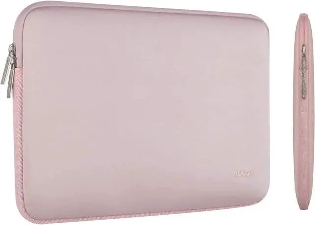 Alt view image 7 of 7 - MOSISO Laptop Sleeve Compatible with MacBook Pro 14 inch 2023-2021 A2779 M2 A2442 M1, Compatible with MacBook Air/Pro, 13-13.3 inch Notebook Computer, Neoprene Bag with Small Case,Pink