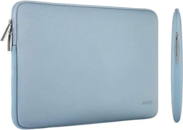Alt view image 5 of 7 - MOSISO Laptop Sleeve Compatible with MacBook Air 13 inch M2 A2681 M1 A2337 A2179 A1932 2023-2018/Pro 13 M2 M1 A2338 A2251 A2289 A2159 A1989 A1706 A1708, Neoprene Bag with Small Case, Airy Blue