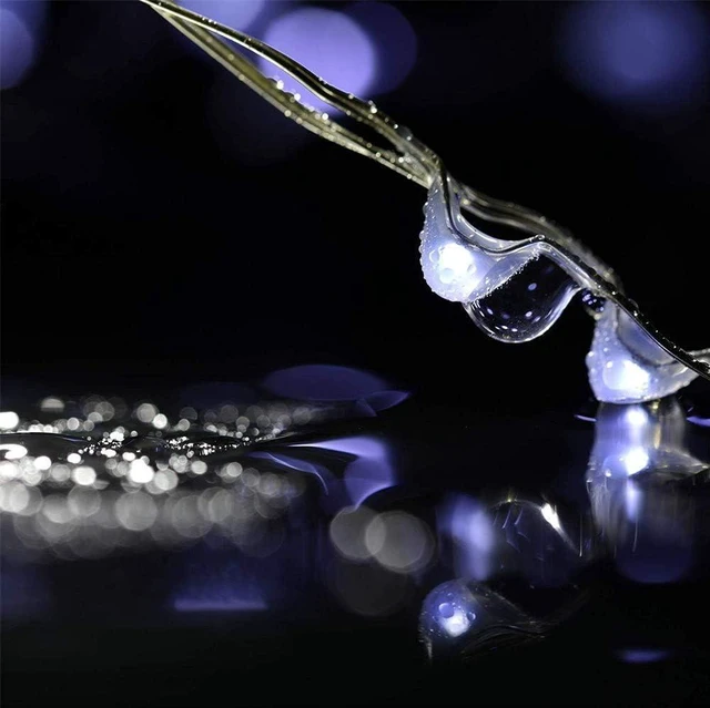 Alt view image 3 of 7 - 4 Pack Battery Operated Dewdrop Led Lights,Indoor Mini Fairy Lights with Timer Function,6 Hours on/18 Hours Off ,30 Count LEDs,10 Feet (Cold White with Waterproof Battery Box)