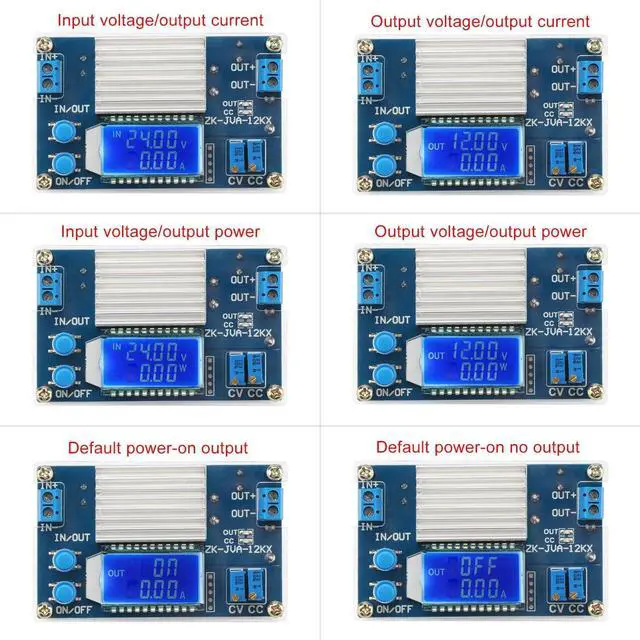 Alt view image 2 of 7 - D DC Buck Converter, 5.3V-32V to 1.2V-32V 12A Adjustable Power Supply, 5v 9v 12v 24V 30V 32V Step Down Voltage Regulator with LCD Display Volt Transformer Reducer CC CV for RV Solar Panel Golf Cart